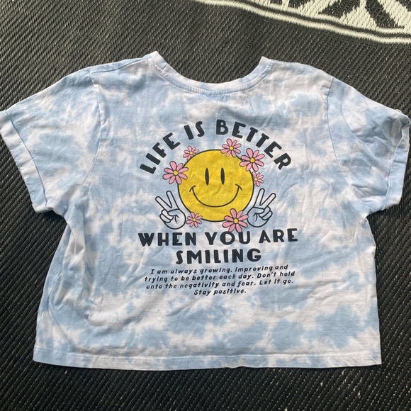 Positive Vibes Crop Top by Electric Pink - Picture 1 of 3